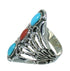 Coral And Turquoise Genuine Sterling Silver Southwest Ring Size 5-3/4 WX82559